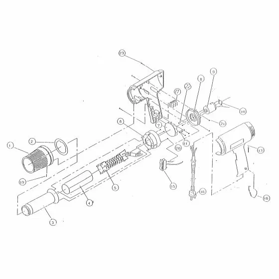 Ryobi AG1601 Spare Parts List Type: 1000023829